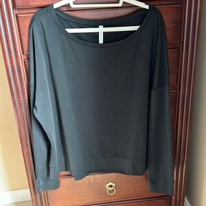Fabletics Black Boatneck Top XL